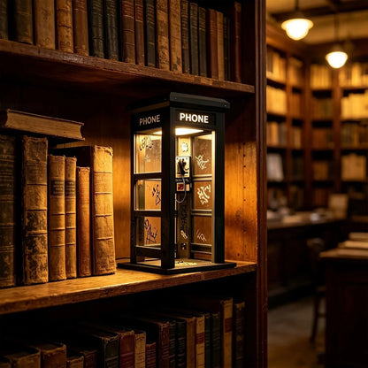 ✨Vintage telephone booth-shaped ambient lamp