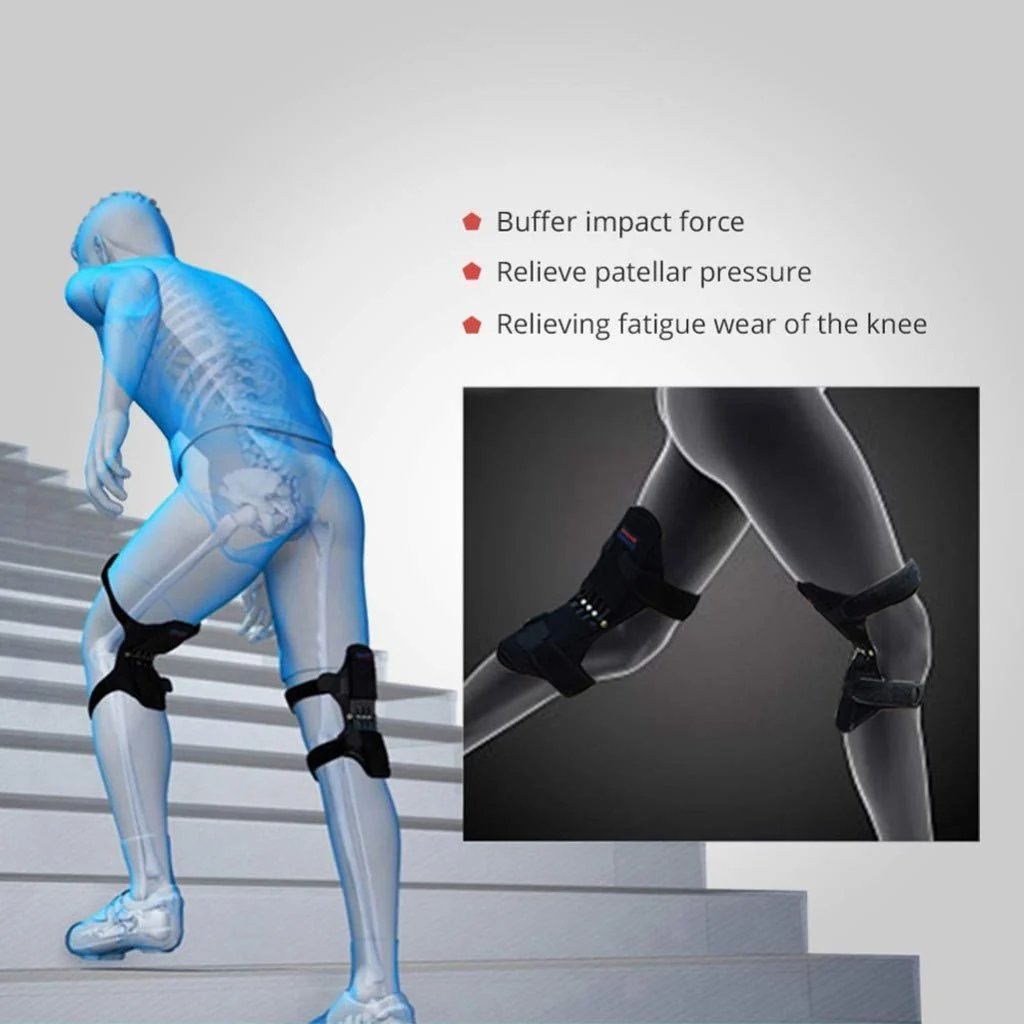 Power Knee Support Booster with Spring Force | Pain Relief & Joint Stability Brace (Pair)