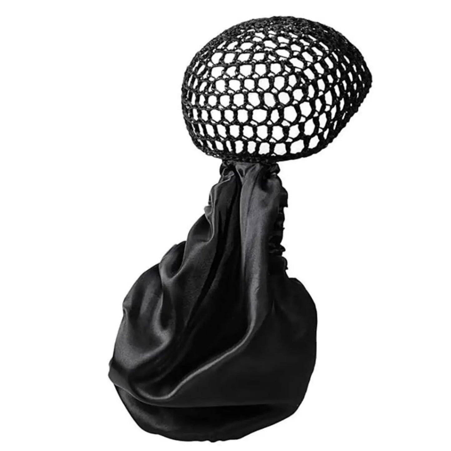 Detachable Satin Hair Wrap & Hair Net — 2-in-1 Design