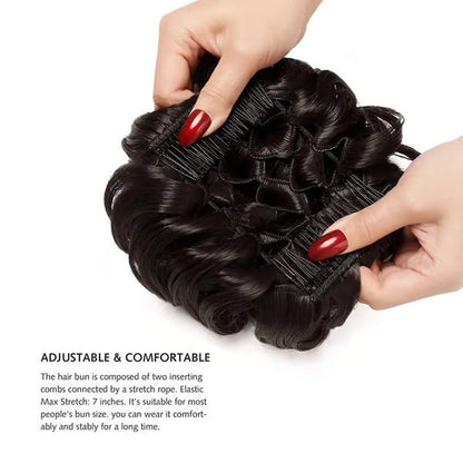 💃Messy Curly Dish Bun✨