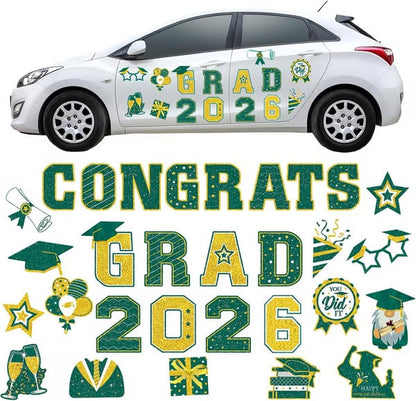🎓 2026 Grad Car Magnets 🧲 – 30-Piece Set for Celebration Decor (Cars, Fridges & More) 🎁Buy 2 Free Shipping