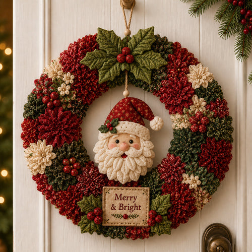 🔥49% Off Last Day - BUY 3 GET 1 FREE🔥🎄 3D Fabric Poke Wreath DIY Kit
