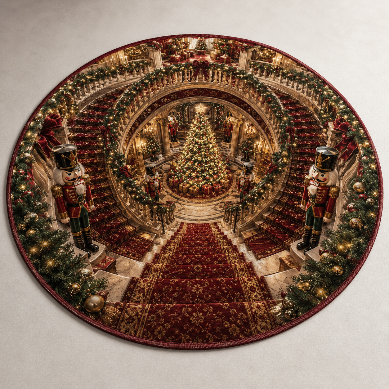 🎄 Christmas 3D Illusion Rug – Portal Floor Decor