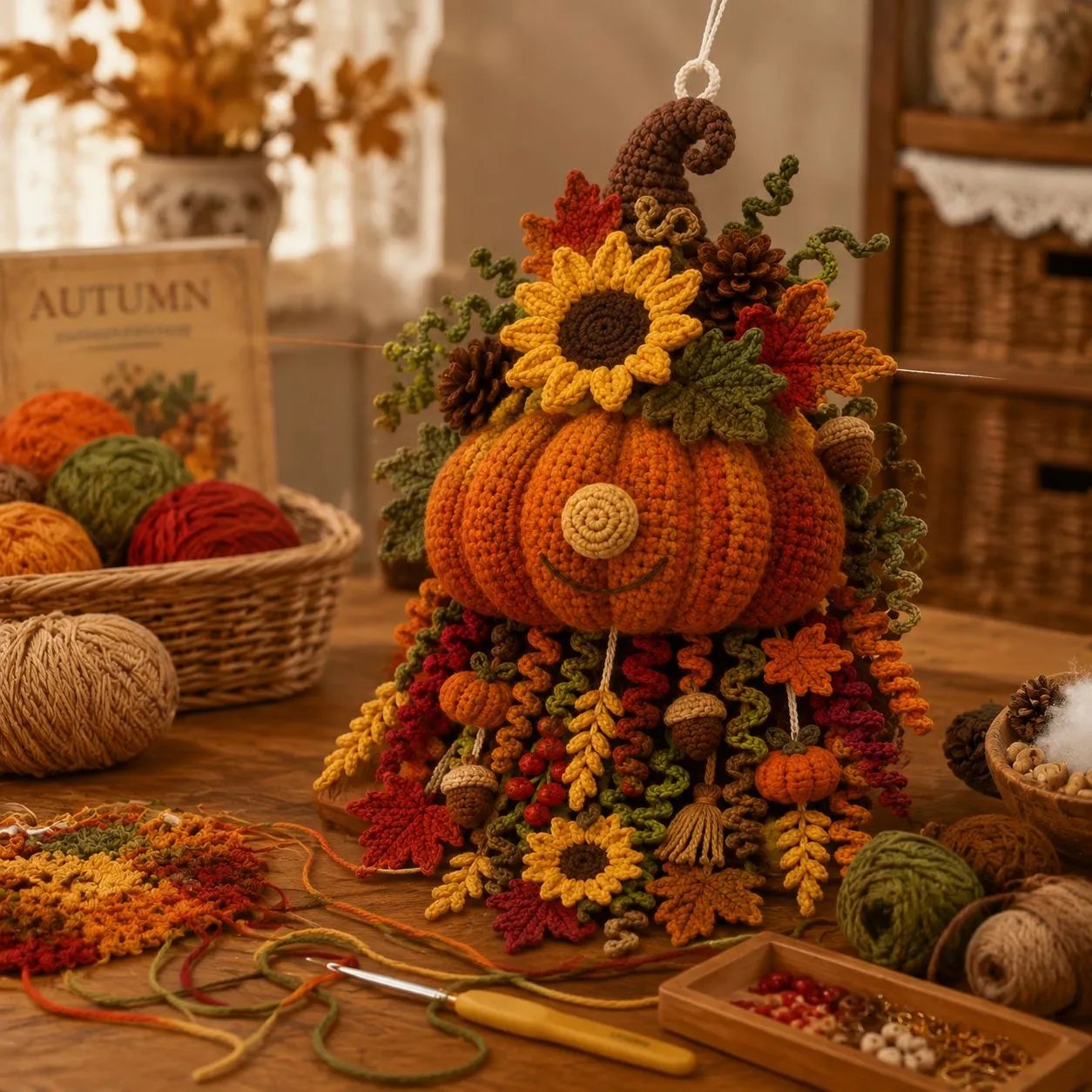 ⏳ Last Day 49% OFF – 🧶 DIY Seasonal 3D Crochet Door Hanger Kit Collection | Coordinated Yarn, Filling, Accessories & Step-by-Step Instructions Included 💕