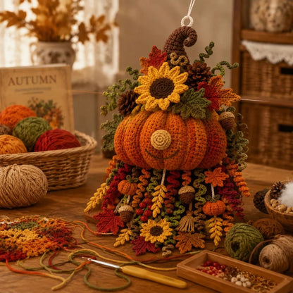 ⏳ Last Day 49% OFF – 🧶 DIY Seasonal 3D Crochet Door Hanger Kit Collection | Coordinated Yarn, Filling, Accessories & Step-by-Step Instructions Included 💕