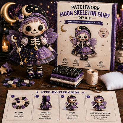 🔥HOT SALE 49% OFF🎃🧙‍♀️Patchwork Skeleton Witch Girl DIY Kit👻🦴