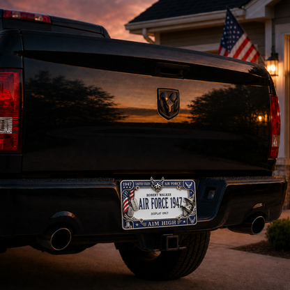 🔥 Last Day 49% OFF - U.S. Air Force “Aim High” License Plate Frame ✈️