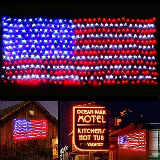 🔥49% Off Sale on July 4-Solar American Flag Lights Outdoor