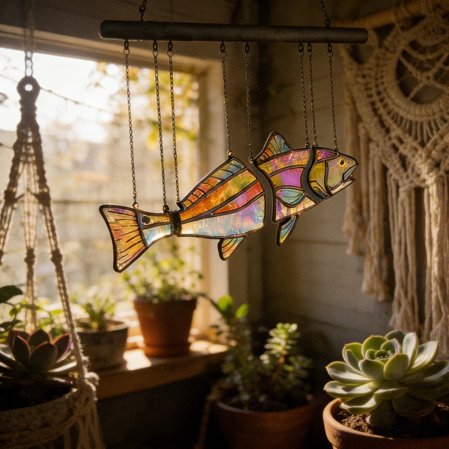 ✨🌞2026 Spring Special Offer 49% OFF🐟Handcrafted Stained Glass Red Drum - The Illusion of Swimming