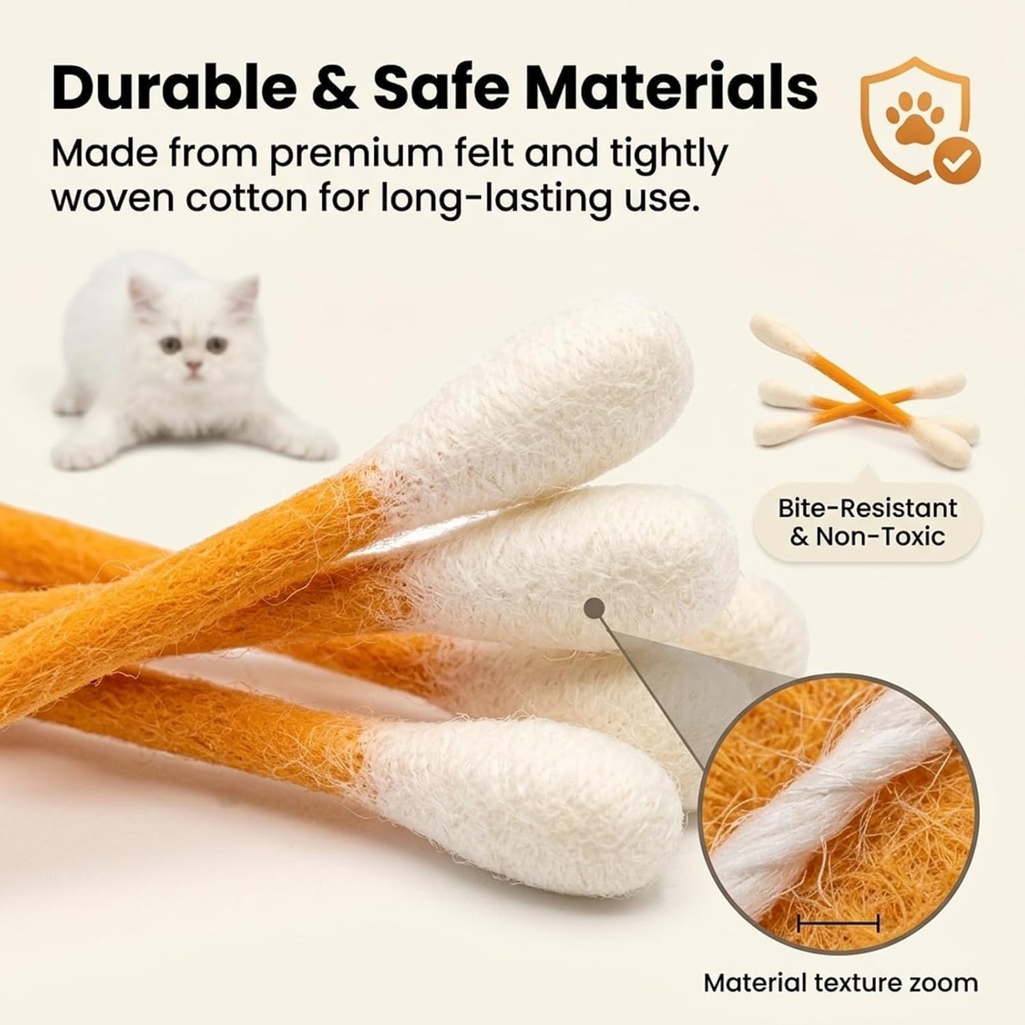 ❤️For happy, healthy, and active indoor cats🐱Swabs Cat Toys with Catnip