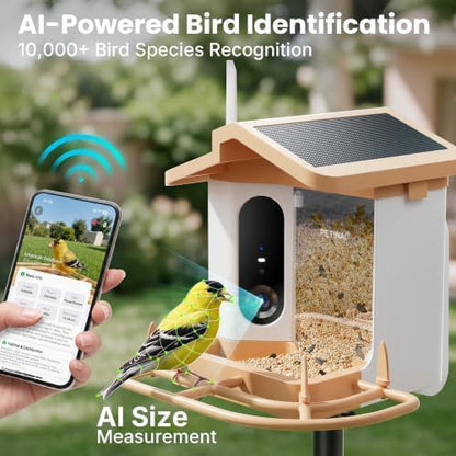 🐦 66% OFF — Smart Bird Feeder with 1080P Camera Solar Powered, AI Identify Bird Species