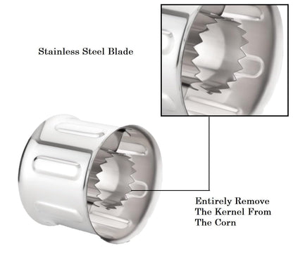 Multipurpose Corn Cutter & Kernel Stripper – Stainless Steel Cob Peeler for Home Kitchen: f