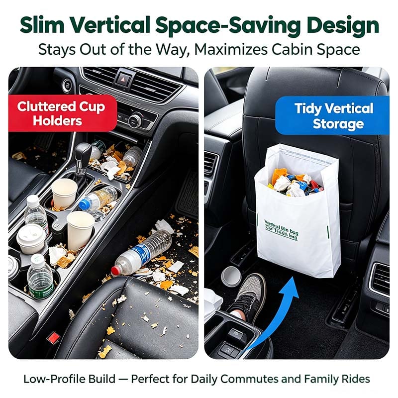 🗑️ 20-Pack Self-Adhesive Car Trash Bags – Waterproof Disposable Cleaning Bags