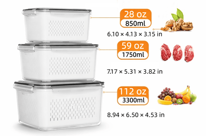 ✨4-in-1 Produce Storage Containers (3-Pack Set)🎁