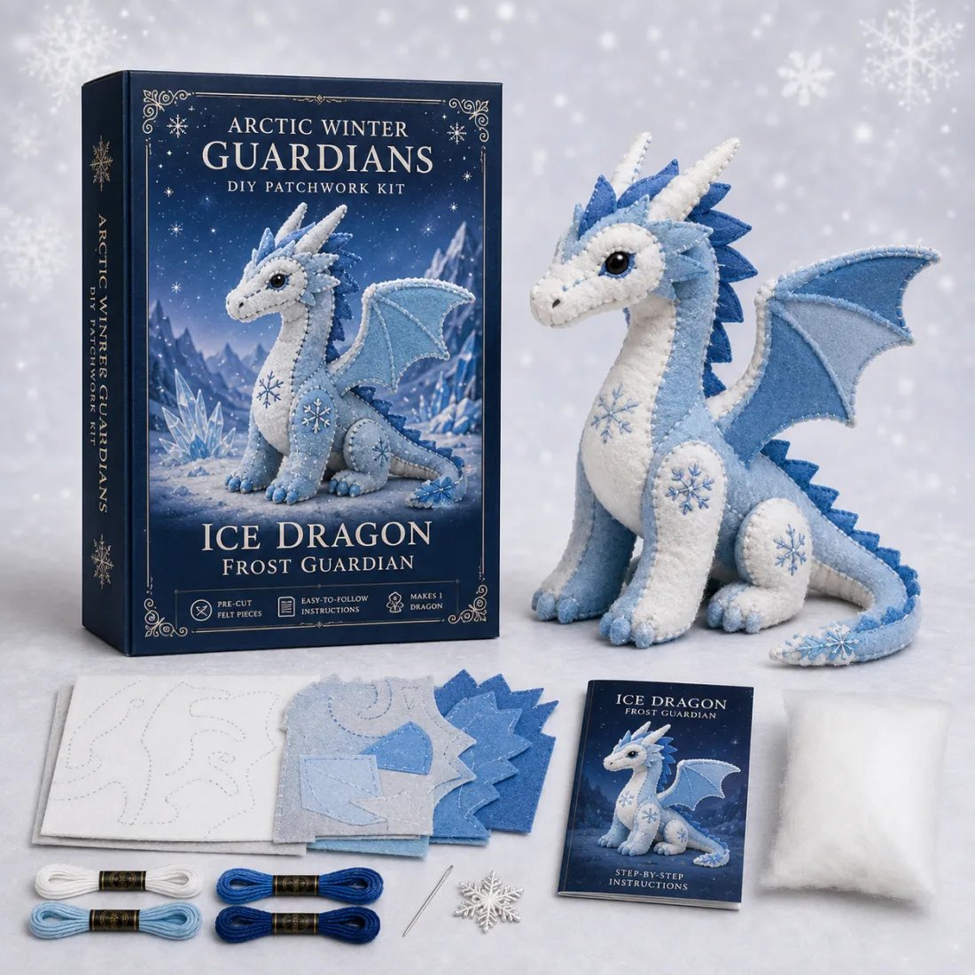 🏆Buy 2 Get 10%off &Free shipping🧵💙Arctic Winter Guardians DIY Patchwork Kit❄️