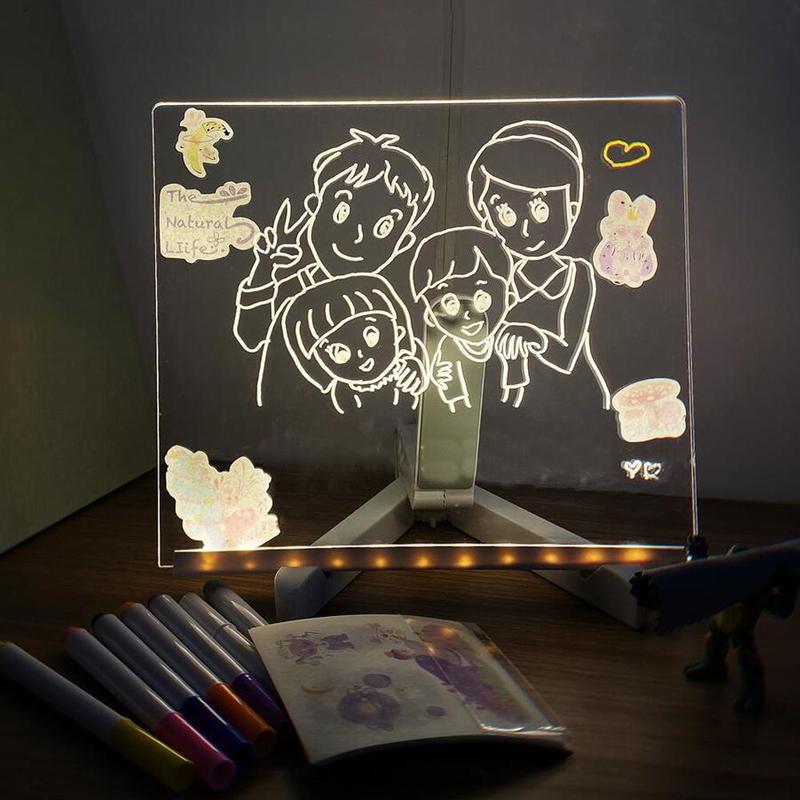 🔥Last Day 49% OFF🔥 - 🎁Creative Rewritable Acrylic LED Message Board - (come with 7 Pens)🎨