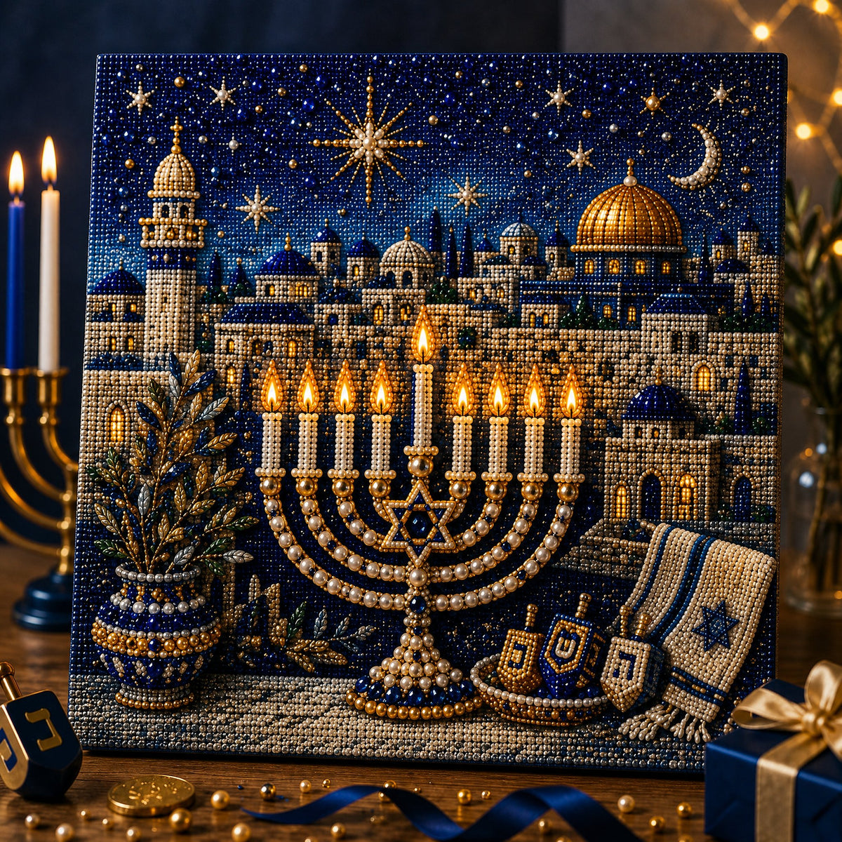 🎁Last Day 49% OFF - 🕎✨DIY Hanukkah Pearl Art Kit(📦Buy 2 Free Shipping)