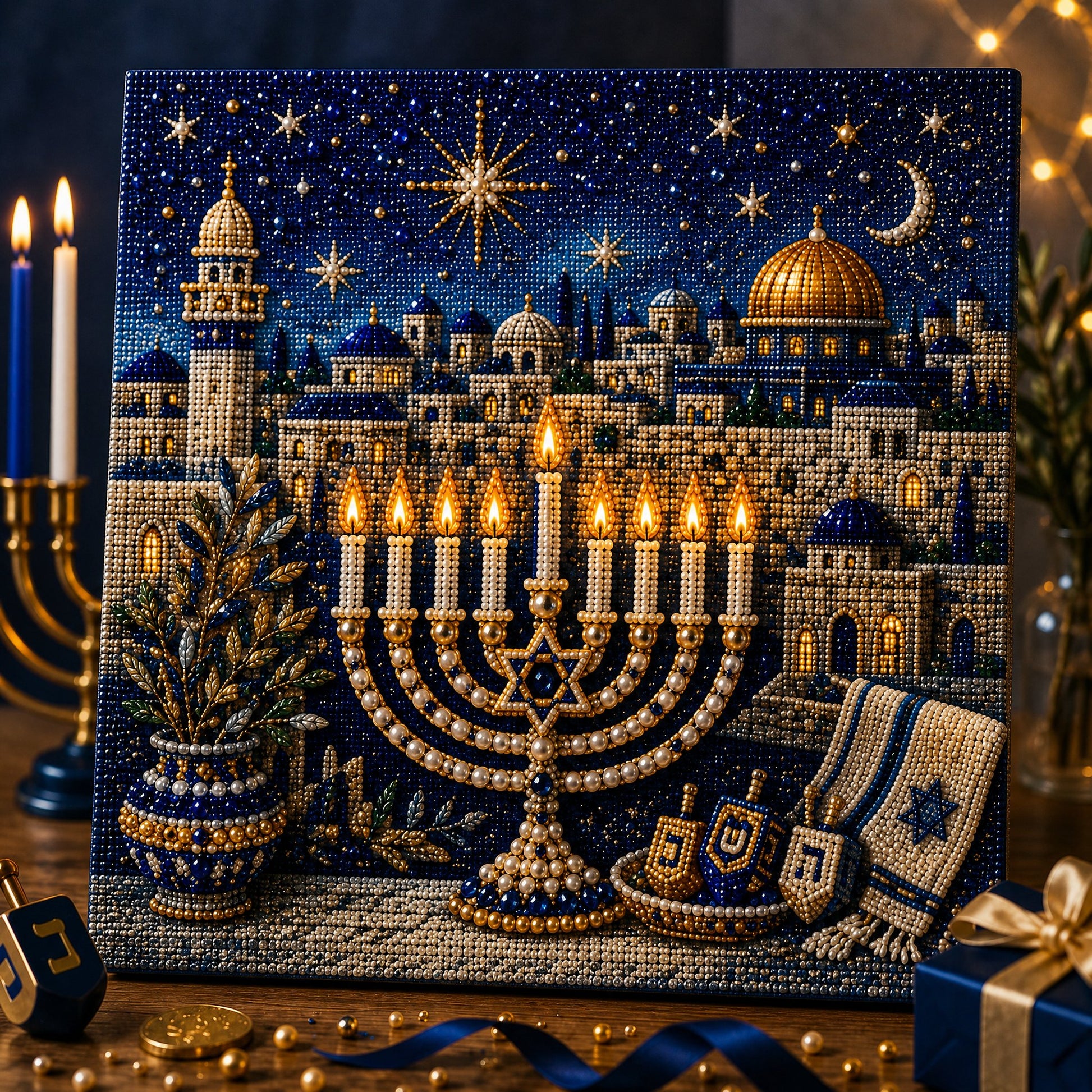 🎁Last Day 49% OFF - 🕎✨DIY Hanukkah Pearl Art Kit(📦Buy 2 Free Shipping)