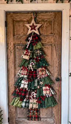 🎄Beginner-Friendly DIY Oversized Patchwork Christmas Tree Door Hanging Kit
