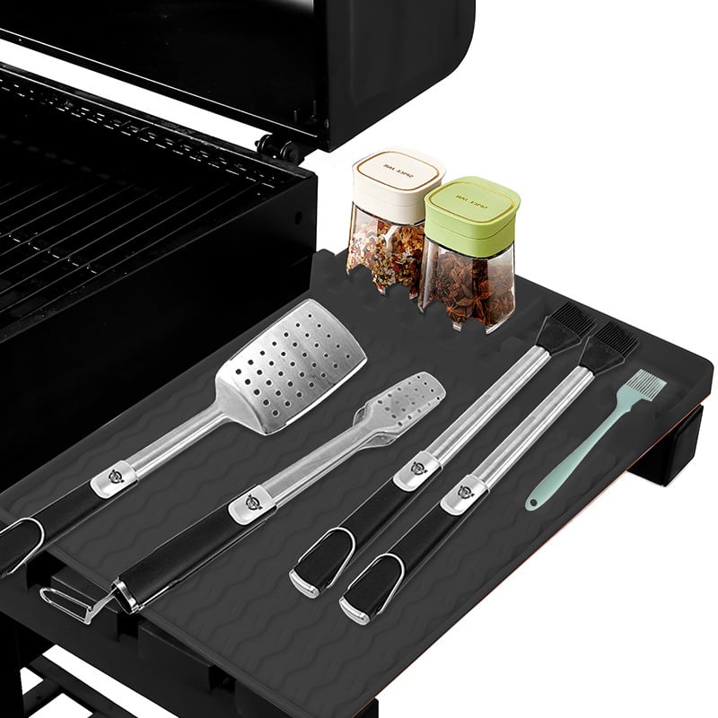 🔥 Silicone BBQ Side Shelf Mat — Keep Tools Clean & Close