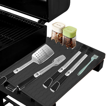 🔥 Silicone BBQ Side Shelf Mat — Keep Tools Clean & Close