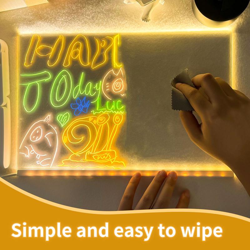 🔥Last Day 49% OFF🔥 - 🎁Creative Rewritable Acrylic LED Message Board - (come with 7 Pens)🎨