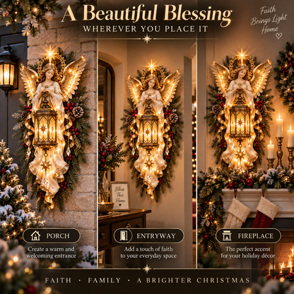 ✨ Angel Blessing Christmas Porch Light – A Warm Glow of Faith for Your Home