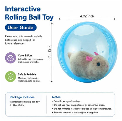 🐱 Auto-Rolling Cat Ball 🐭 Interactive Hands-Free Toy for Indoor Cats