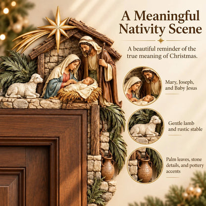 📍 Christmas Nativity Door Frame Corner Decor — A Meaningful Holiday Accent ✨