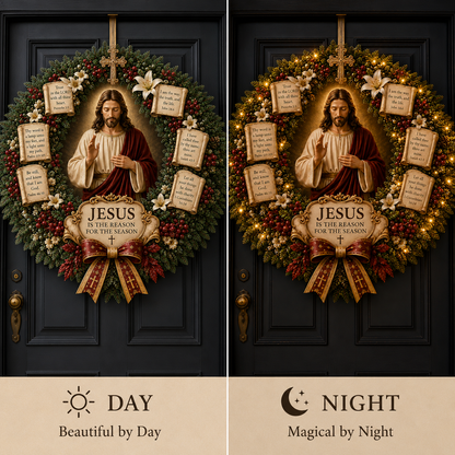 🔥Hot Sale 40% OFF✝️ Jesus Blessing Christmas Wreath