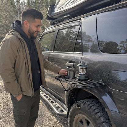 Heavy-Duty Magnetic Vehicle Side Table | Portable Grid Camp Desk