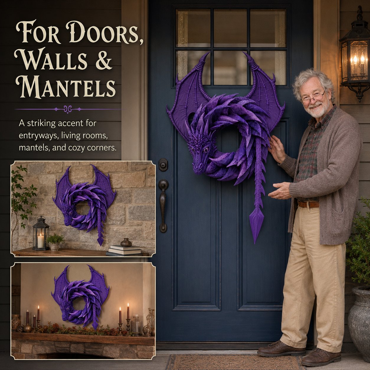 Wreaths By Wilbur Handmade Dragon Wreath