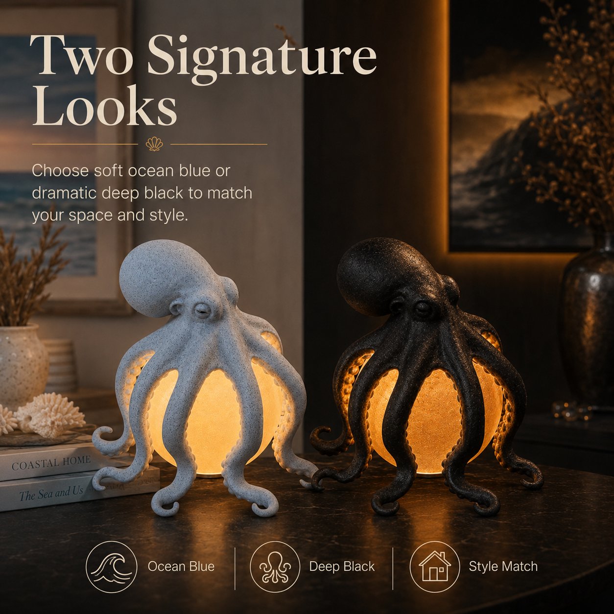 Last Day 49 % OFF✨Sculptural Ocean-Inspired Accent Light
