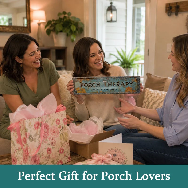 🔥Hot Sale - 49% OFF🔥Country-style "PORCH THERAPY" Metal Sign