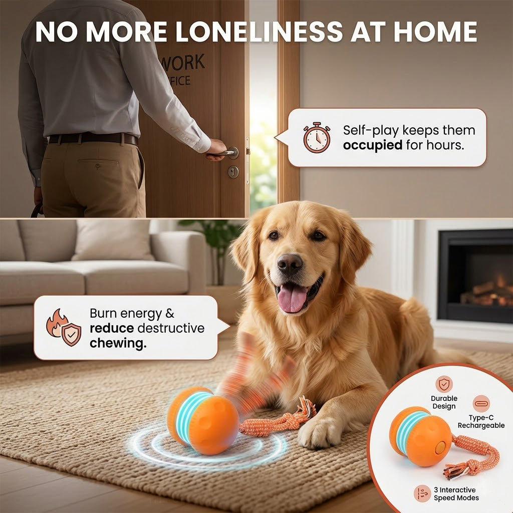 🐾Pet Bounce Ball – Interactive Fun Toy for Dogs & Cats 🐶