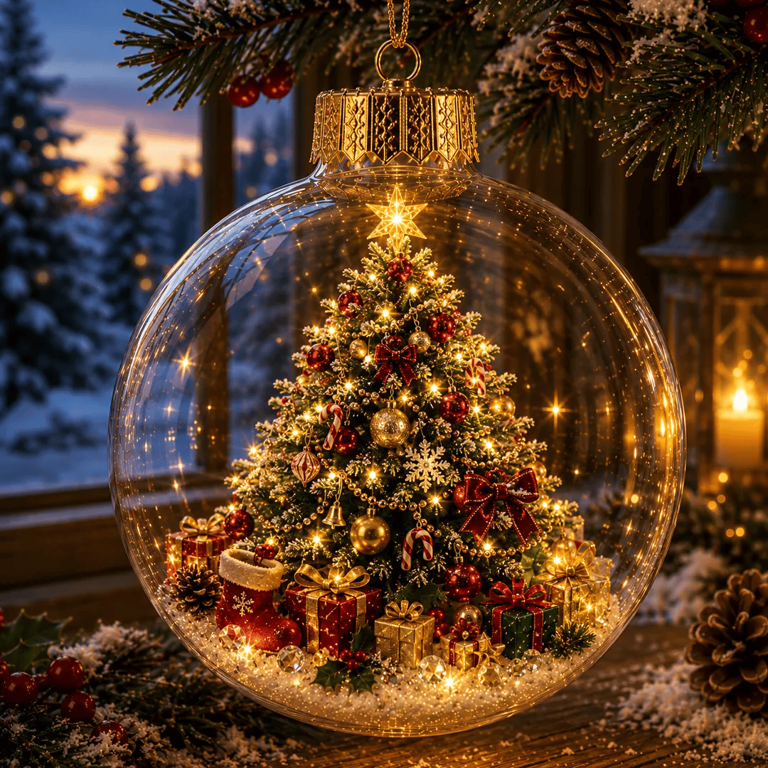 🔥Limited time 69% OFF -✨ Christmas Magic Light-Up Ornament™ – Miniature Holiday Scene