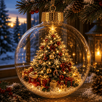 🔥Limited time 69% OFF -✨ Christmas Magic Light-Up Ornament™ – Miniature Holiday Scene
