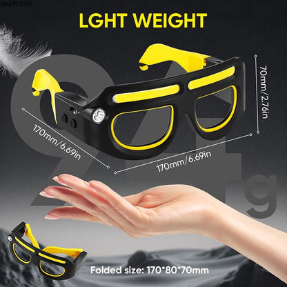 🕶️ LED Glasses Headlamp | Hands-Free Wearable Light