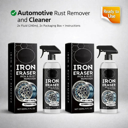 🚘✨️Iron Eraser Spray – 💪🏼Heavy-Duty Iron Remover For Wheel & Paint🏁 | Aluminum-Safe No Damage Restore Gloss✨