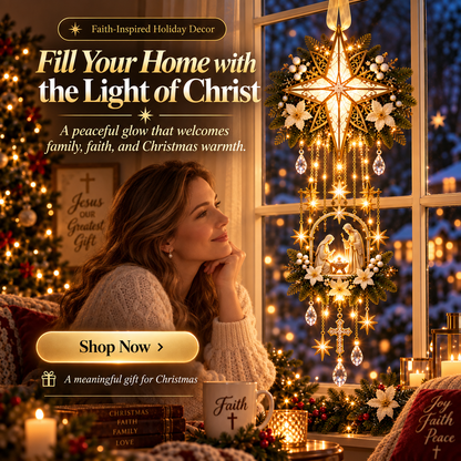 ✨LAST DAY 50% OFF –✨✝️Bethlehem Star Faith Window Light