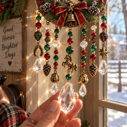 🐎Christmas at the Stable Horseshoe Suncatcher