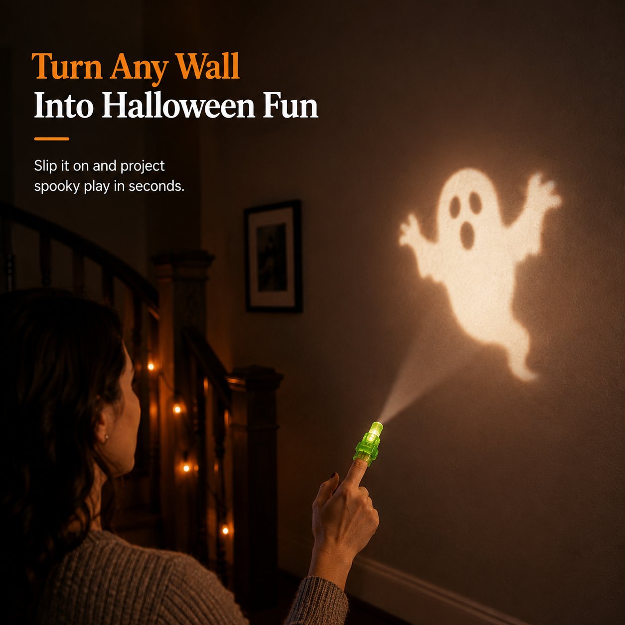 🎃 Halloween Finger Projector Lights – Mini Pattern Projector