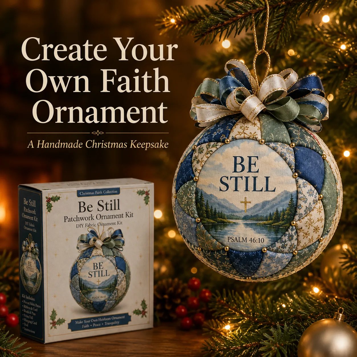 🔥LAST DAY 50% OFF - 🎄Christmas Faith Patchwork Ornament DIY Kit