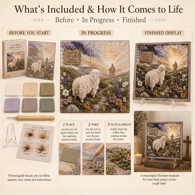 ✝️ 3D Christian Fabric Poke Art Kit