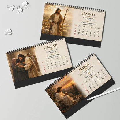 ✝️ 2027 Christian Desk Calendar | Jesus-Inspired Daily Encouragement for Home, Office, Prayer Spaces & Meaningful Christian Gifts 📖✨