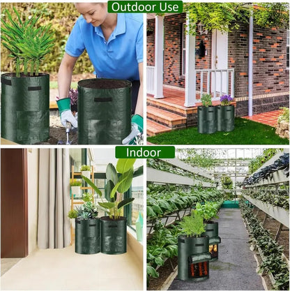 🥔 10 Gallon Potato Grow Bags (Set of 3) – Easy Harvest Flap 🌱