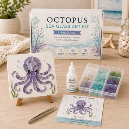 🔥Last Day 50% OFF - 🌊 DIY Sea Glass Mosaic Art Kit – Create Beautiful Ocean-Inspired Artwork with Colorful Glass Pieces, Coastal Home Decor & Creative Handmade Gift