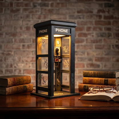 ✨Vintage telephone booth-shaped ambient lamp