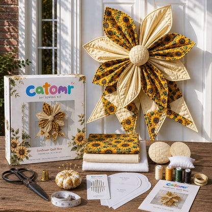 🔥Last Day 50% OFF- Large Patchwork Bow Sewing Kit | Complete Kit with All Tools & Step-by-Step Guide Included 💕