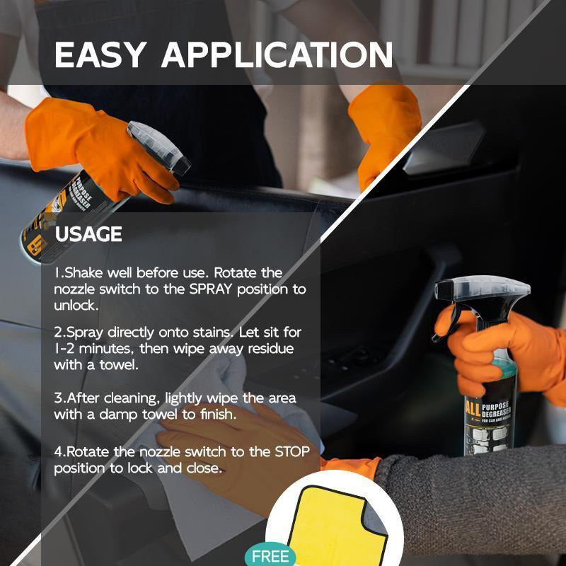 💦Last Day 70% OFF💦 Heavy Duty Degreaser Powerful Foam Cleaner, Suitable for Car Interiors